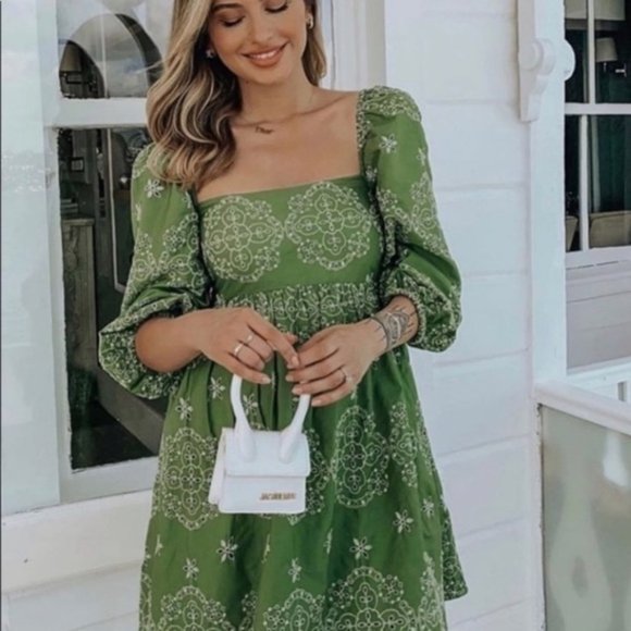 zara openwork embroidery dress